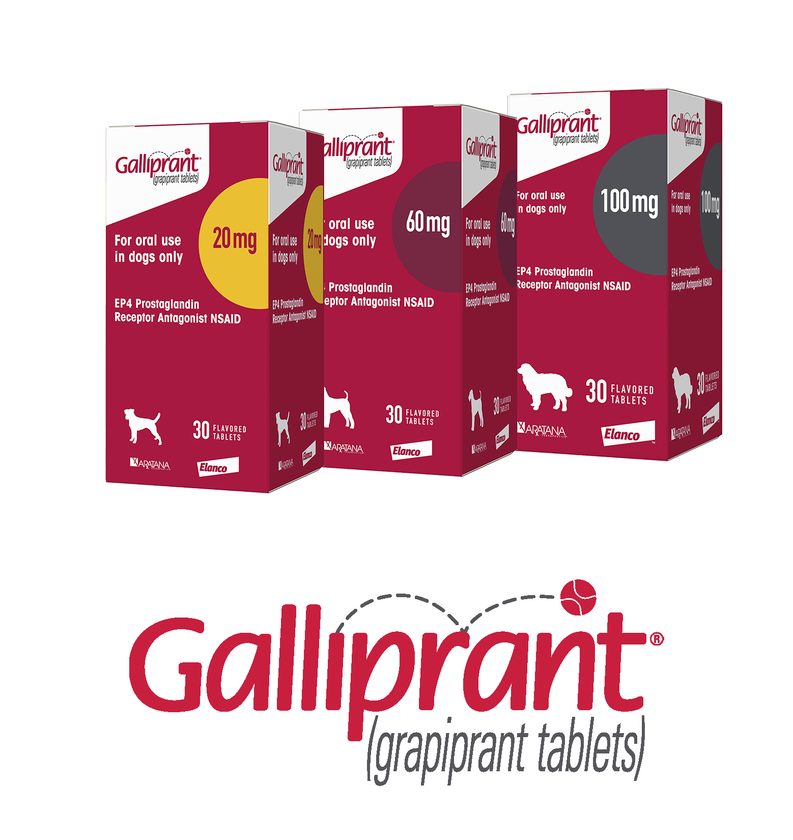 Galliprant is available in 20MG, 60MG, and 100MG