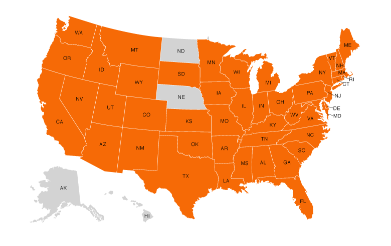 Confirmed Cases of Dog Flu by state from Merck